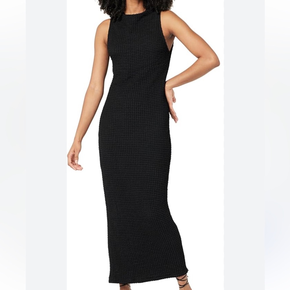 The‎ Drop NWOT size large Lena textured black bodycon maxi dress